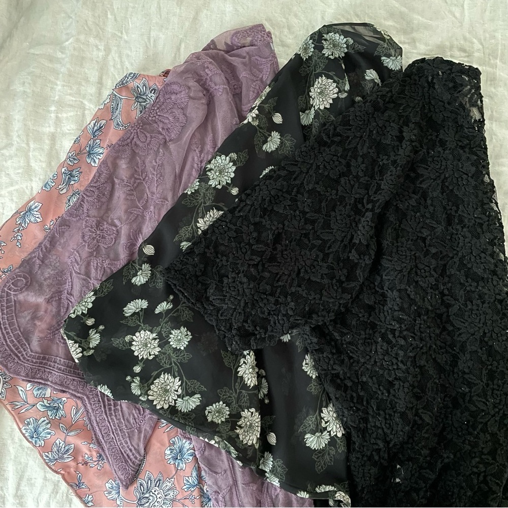 Bundle Lot of 4 Open Cardigan Jacket Kimono Cover Ups